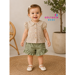 Hippıl Baby Kız Müslin Kumaş İkili Takım 9-24 Aylı -ÖZ0573340 - BEJ
