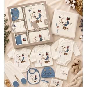 Baby Zuhu Bat Time Mandallı Ayı Erkek 10 Lu Hastane Çıkışı 0-3 Aylık -BA 2090713 - AÇIK KAHVE