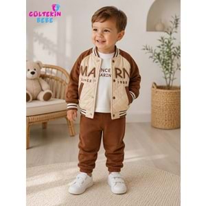 Donino Baby Marn Erkek Ceketli Erkek Üçlü Takım 9-24 Aylık -BA464085426 - KAHVERENGİ