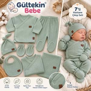 Babymed Sade Kız Ve Erkek 7 Li Hastane Çıkışı -BA7700326 - KOYU YEŞİL