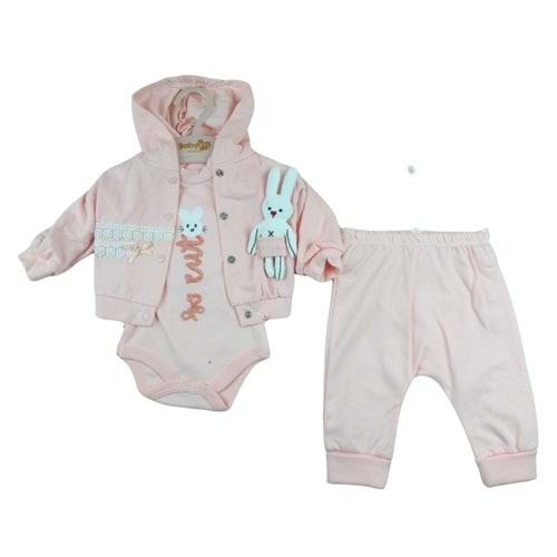 Babyim 1735 3-6-9 Oyuncak Tavşanlı 3lü Takım - PUDRA