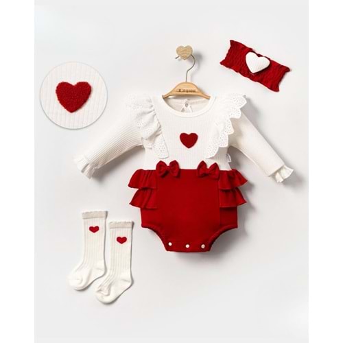 Cayzen Kız Çoraplı Bandanalı Romper Tulum 1071311