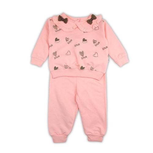 Murat Baby 2-5 Yaş Bebe Yaka Fiyonklu İkili Takım9449205 - SOMON