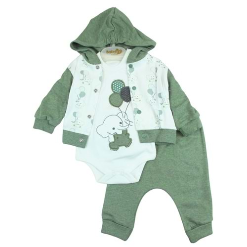Babyim 3-6-9 Ay Erkek Filli Bebek Takım 2132216 - YEŞİL