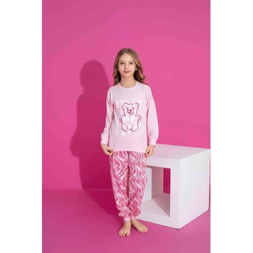 Tarık 10-15 Yaş Kız Çocuk Pijama Fashion Dream 2965250 - PEMBE