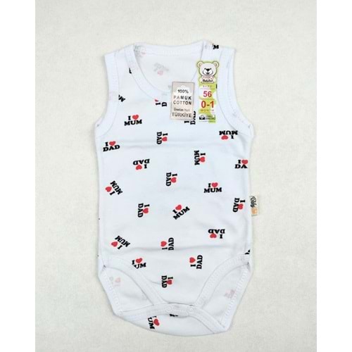 Babytoo 1-3 Yaş Bebek Çıtçıtlı Badi Mom Dad 7079046