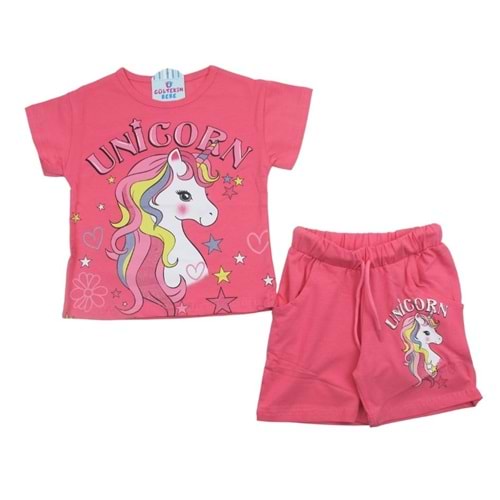 Unicorn 2-10 Yaş Kız İkili Takım-7556175 - KOYU PEMBE