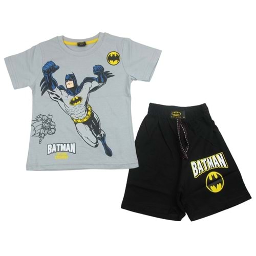 Batman Erkek 3-12 Yaş Şortlu Takım-12127150 - GRİ