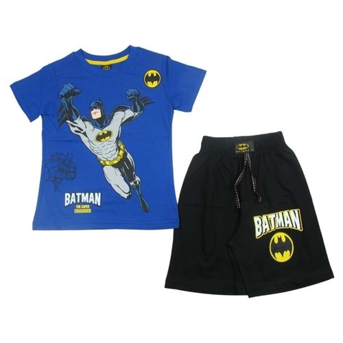Batman Erkek 3-12 Yaş Şortlu Takım-12127150 - MAVİ