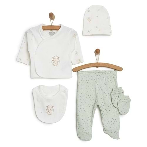 Little Life Yenidoğan 5li Koala Kız Bebek Hastane Çıkışı-1000 - SU YEŞİLİ