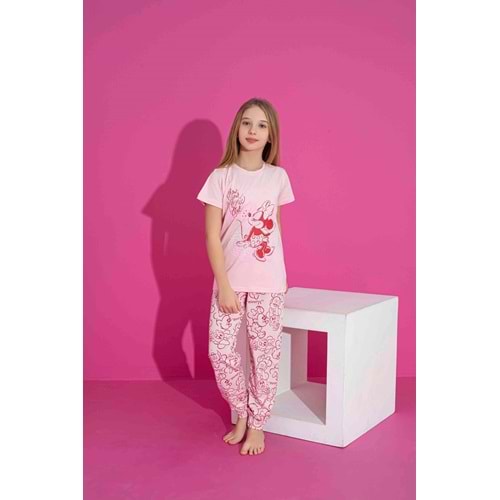Tarık 2-6 Yaş Kız Çocuk Pijama Takımı 3039185 - PEMBE