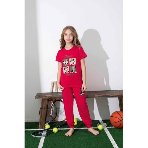 Tarık 2-6 Yaş Kız Çocuk Pijama Takımı 3007185 - KIRMIZI