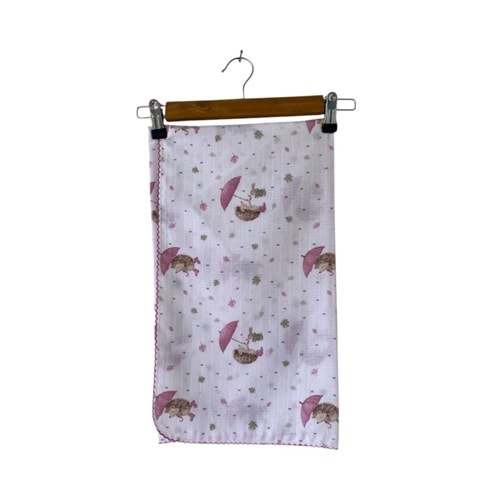 Şemsiyeli Kirpi Tek Kat Müslin Battaniye 80x90 cm- 0028079
