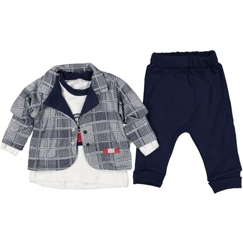 Babyim 3-6-9 Ay Arabalı Bebek Takım-1763220 - LACİVERT