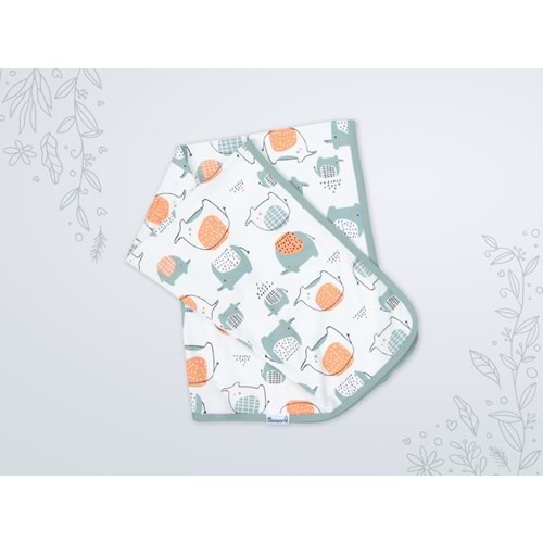 Miniworld Cute Elephants Desenli Penye Battaniye-18651136 - YEŞİL