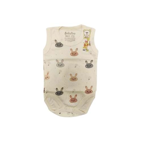 Babytoo 0-9 Ay Bebek Çıtçıtlı Askılı Badi Tavşan-7078041 - BEJ