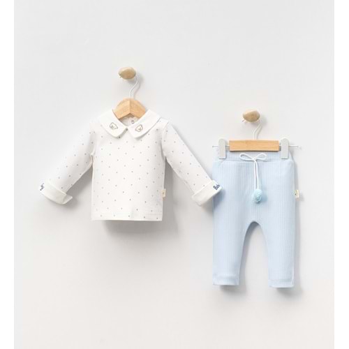 Cayzen 3-12 Ay Erkek Puanlı İkili Takım-6002230 - MAVİ