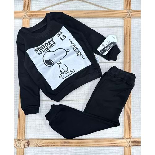 Murat Baby 3-6 Yaş No 15 Snopy İkili Takım-9221066 - SİYAH