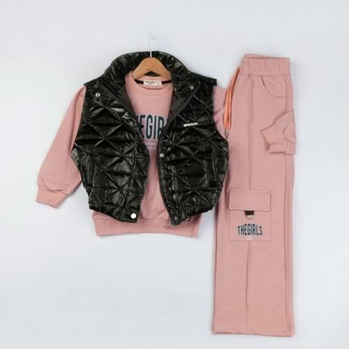 Yavrucak The Girls Yelekli Kız 5/8 Yaş 3lü Takım-6054599 - SİYAH