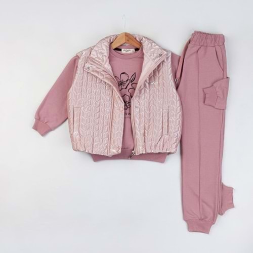 Yavrucak Harmony Yelekli 9-12 Yaş Kız 3lü Takım-7056648 - PEMBE