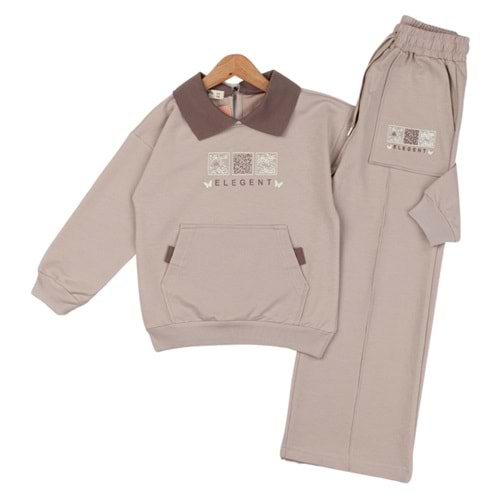 Yavrucak Elegent 9-12 Yaş Kız 2li Takım-7063347 - AÇIK KAHVE