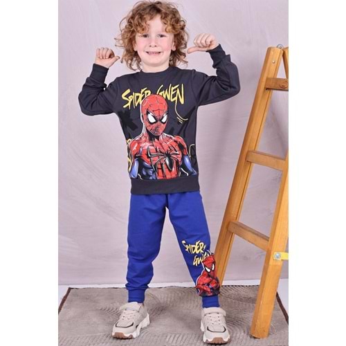 3-10 Yaş Erkek Spiderman Eşofman Takım- 8132245 - MAVİ