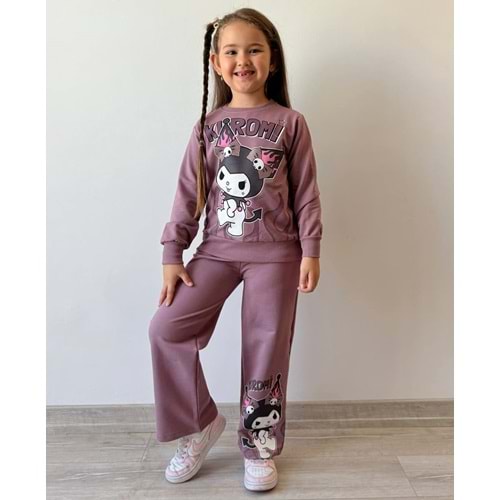 3-10 Yaş Kuromi Kız Eşofman Takım- 8173245 - GÜL KURUSU