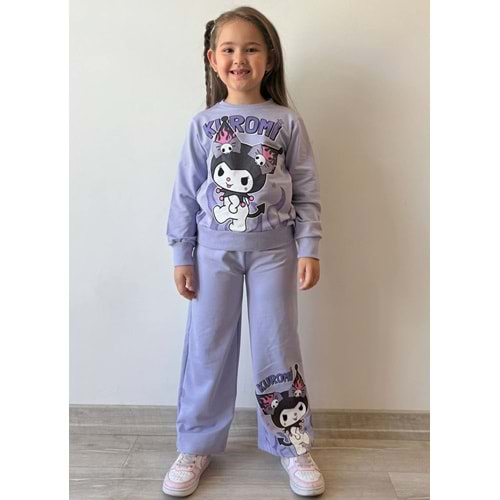 3-10 Yaş Kuromi Kız Eşofman Takım- 8173245 - MOR