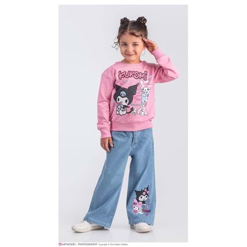 3-10 Yaş Kuromi Kız İkili Takım- 8223370 - PEMBE