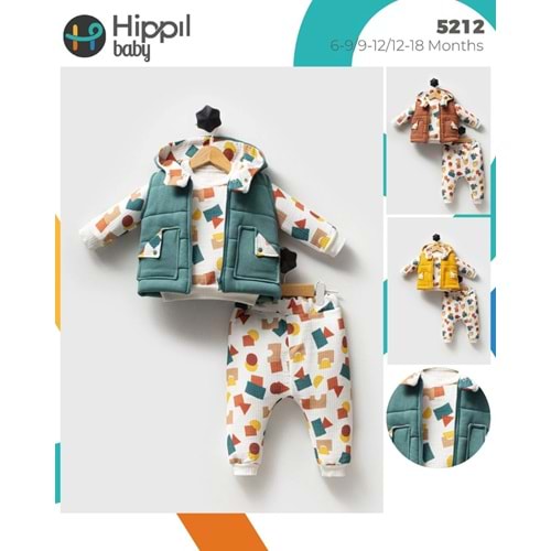 Hippıl Erkek 6/18 Ay Yelekli Takım 5212385 - KAHVERENGİ