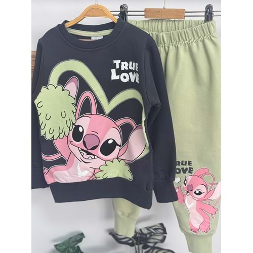 3-10 Yaş Stitch Kız İkili Takım- 8112200 - YEŞİL