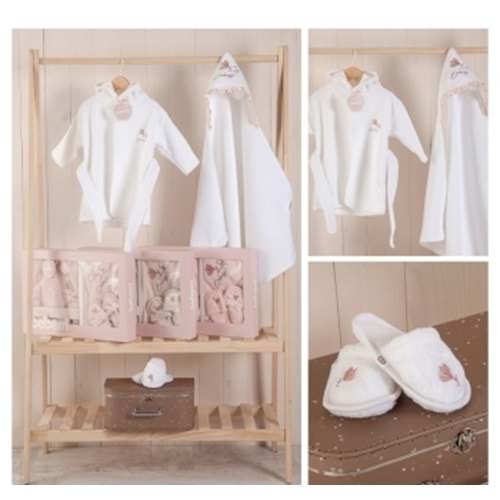 Bebessi Bebek 3lü Bornoz Seti-3994540 - KREM