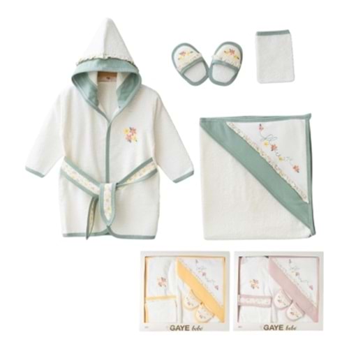 Gaye Bebe Bornoz Seti -874530 - GÜL KURUSU