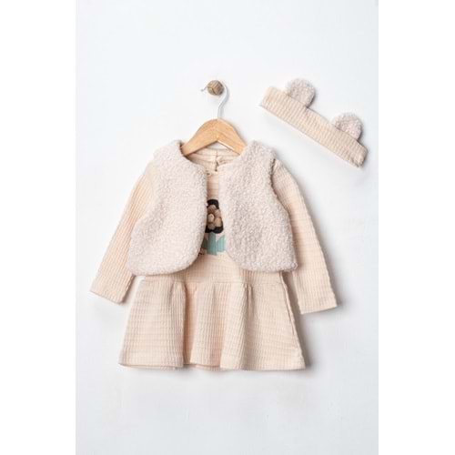 Via Girls Elbise-9722250 - KREM