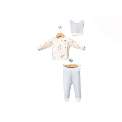 Babycan 9350 Dijital Maymun Üçlü Yenidoğan Takım - AÇIK MAVİ