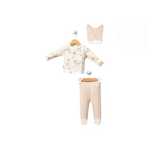 Babycan 9350 Dijital Maymun Üçlü Yenidoğan Takım - BEJ