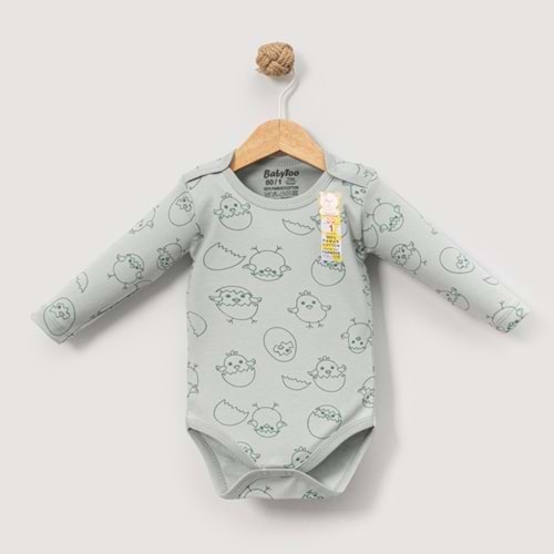 Babytoo 1-3 Yaş Bebek Uzun Kollu Çıtçıtlı Badi Yeni Civciv-70831160 - YEŞİL