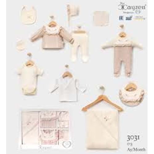 Cayzen Müslin Nakışlı Kız 10 Parça Hastane Çıkışı-3031875 - KAHVERENGİ