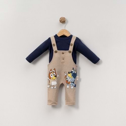 Çakar Bebe 3-12 Aylık Bluekey Erkek Slopet Tulum-7020160 - BEJ