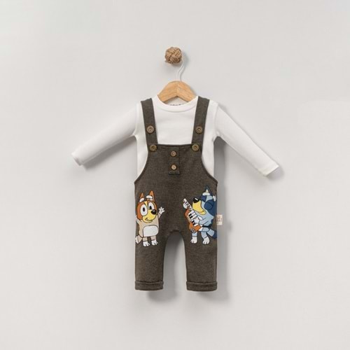 Çakar Bebe 3-12 Aylık Bluekey Erkek Slopet Tulum-7020160 - HAKİ YEŞİL