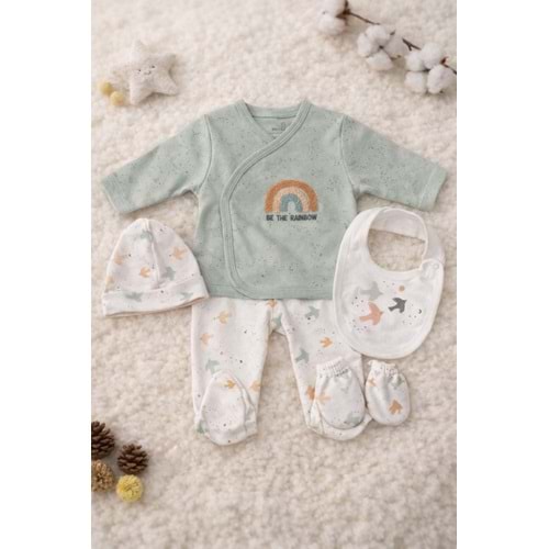 Little Life Yenidoğan 5li Gökkuşaklı Hastane Çıkışı-1500 - SU YEŞİLİ