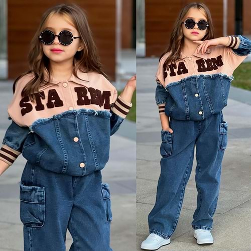 Starbm Nakışlı Kız Kotlu Takım 5-14 Yaş-2555910 - KAHVERENGİ