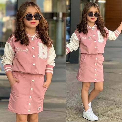 Believe B Kız Etekli Takım 3-10 Yaş-1780685 - PEMBE