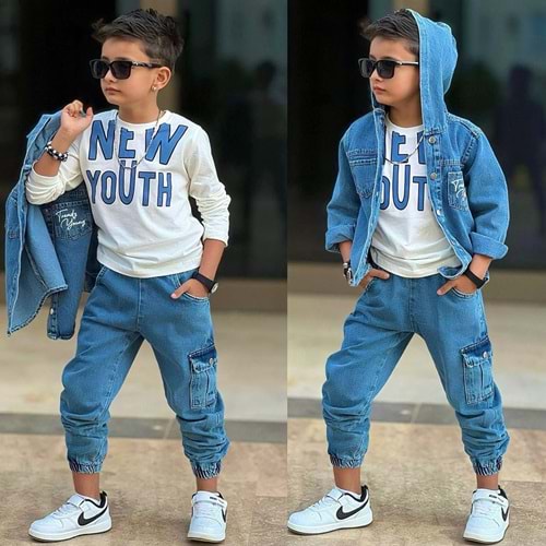 New Youth Kotlu Takım 3-10 Yaş-132271000 - MAVİ