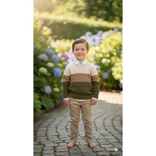 Nowa Erkek Çocuk 3 lü Süveterli Takım 6-18 Aylık-2523536 - YEŞİL