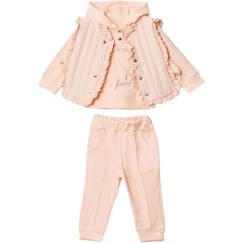 Hippıl Çiçekli Yelekli 3 lü Takım 6-18 Aylık-5230508 - SOMON