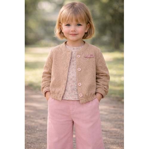 Bebiço Fiyonklu Hırkalı 3 LÜ Takım 2-5 Yai-5425640 - PEMBE