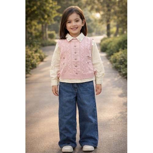 Miss Elitte Süveter Gömlekli Takım 6-9 Yaş-805929 - PEMBE