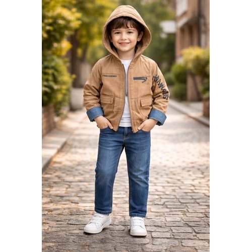 Yavrucak Keten Ceketli Takım 1-4 Yaş-3806670 - AÇIK KAHVE