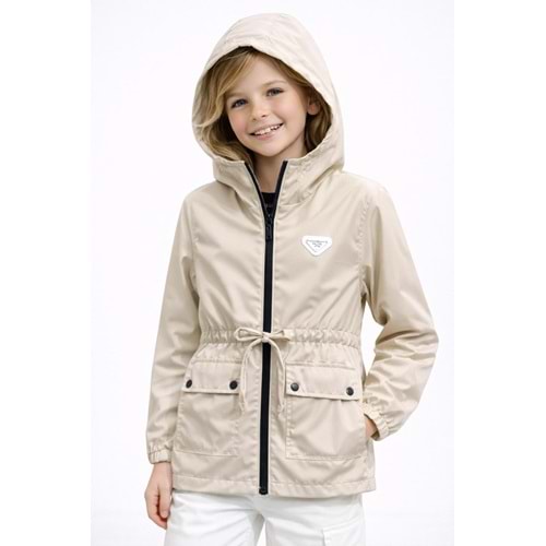 Mikro Kız Yağmurluk 6-14 Yaş-5057400 - BEJ